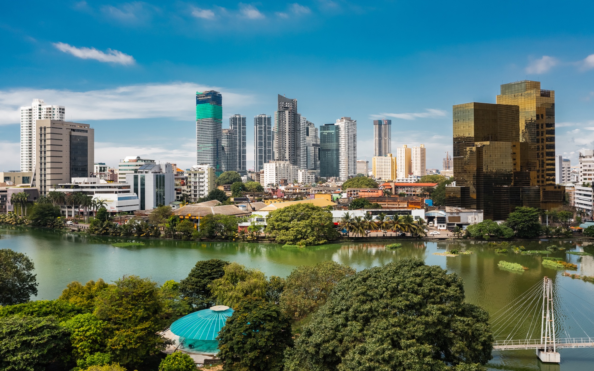 Aerial view of Colombo city