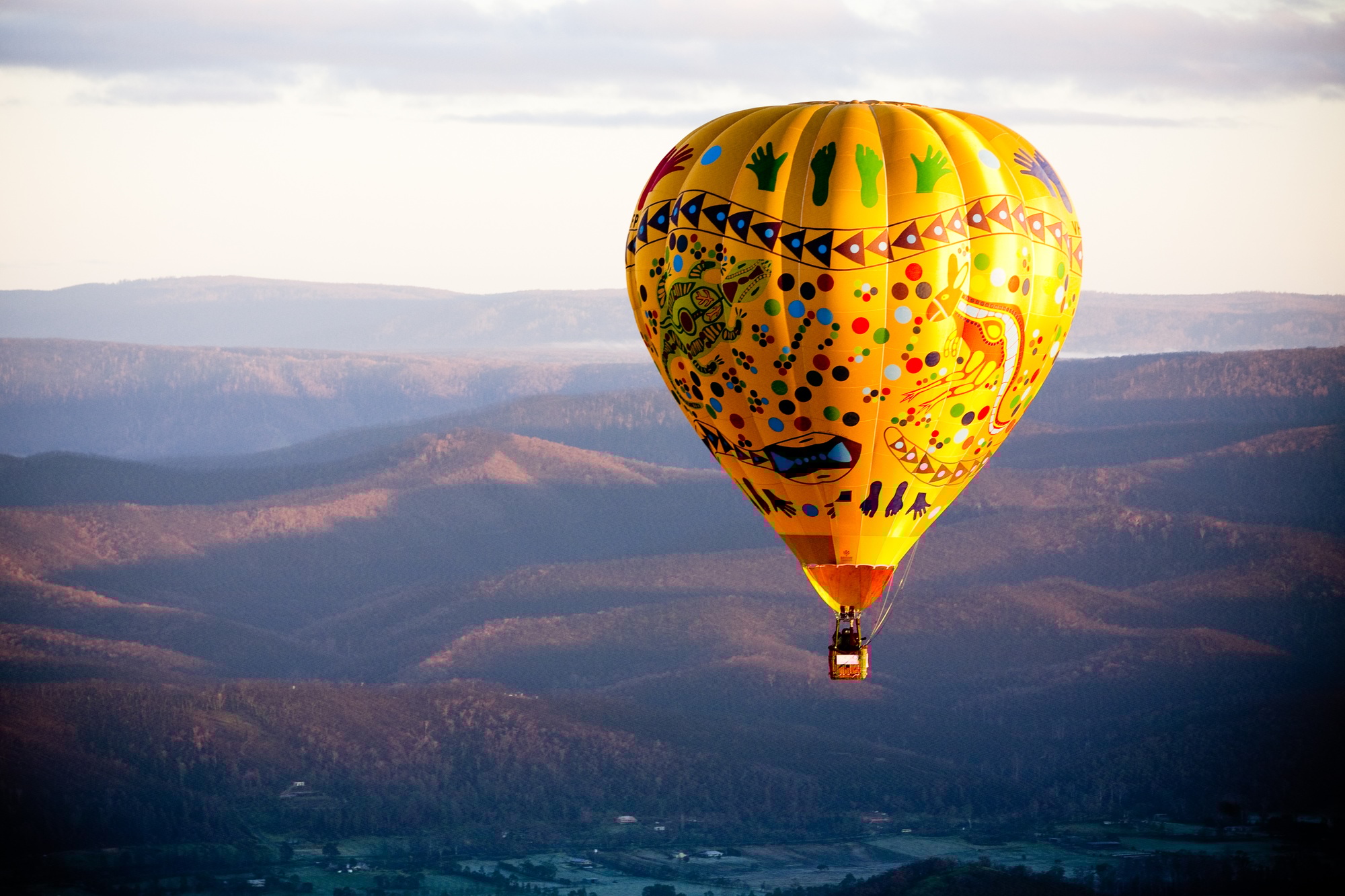 Hot Air Balloon At Sunrise